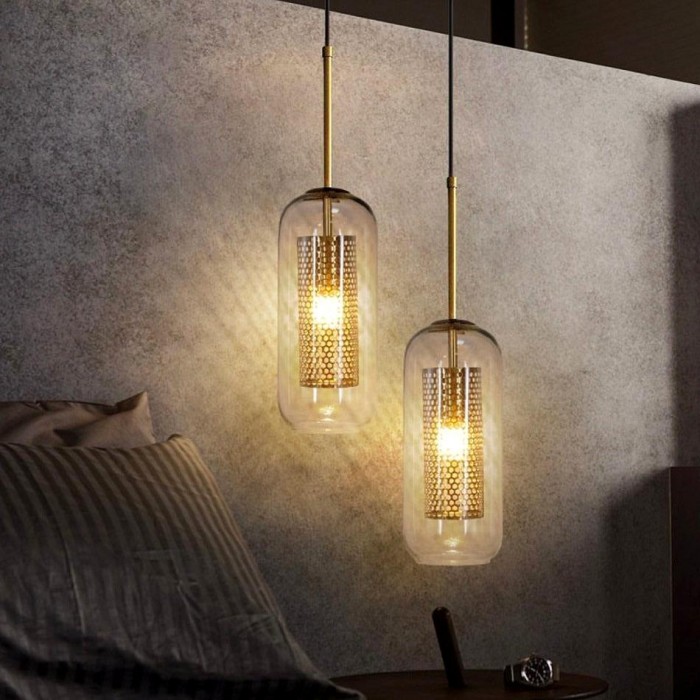Industrial Chiswick Glass Pendant Light Fixtures for Dining Room