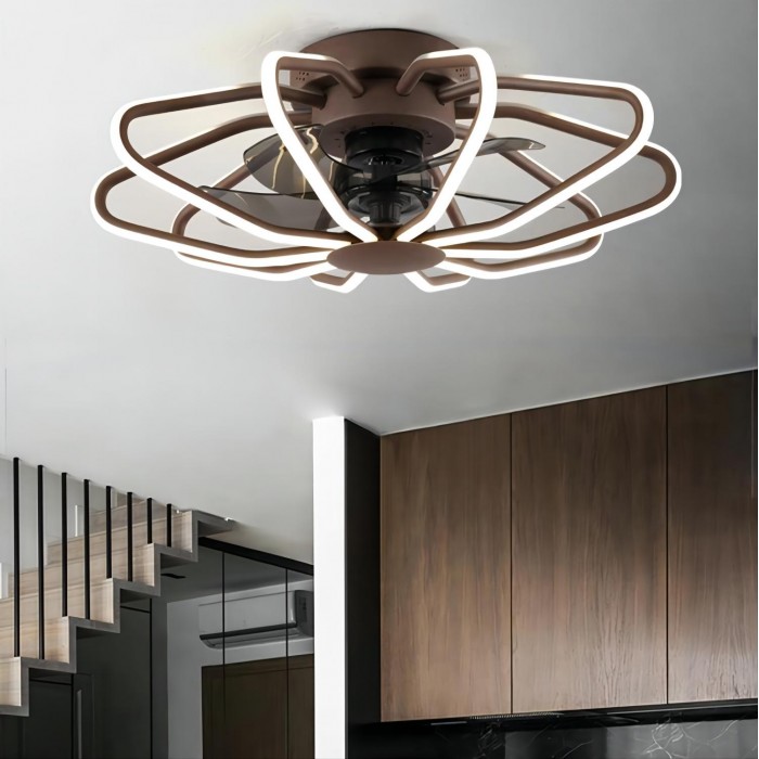 Nordic led fan chandelier