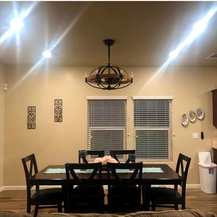 Candle Vintage Fan Chandelier