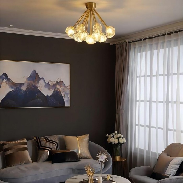 Boule De Cristal Flushmount