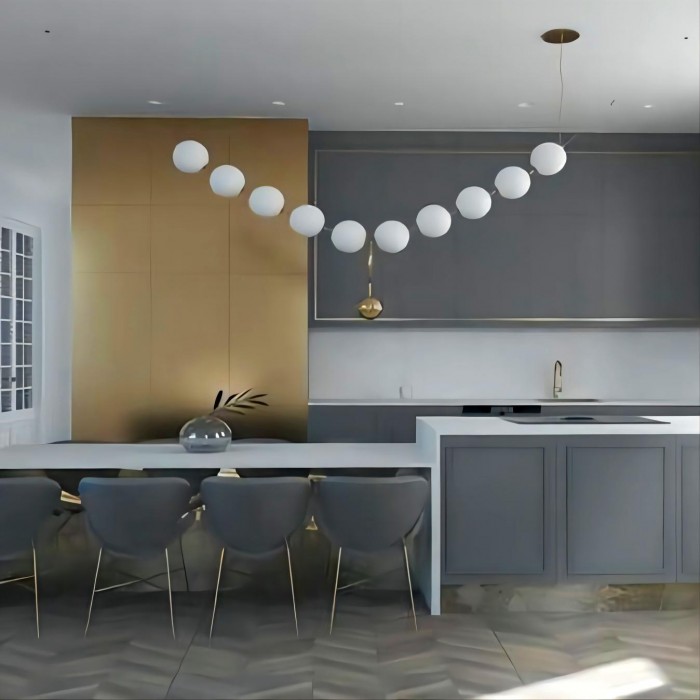 chain ball chandelier