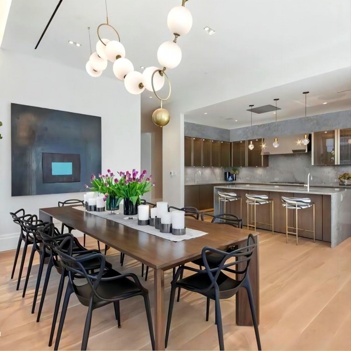 chain ball chandelier