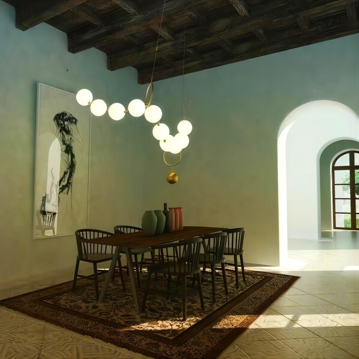 chain ball chandelier