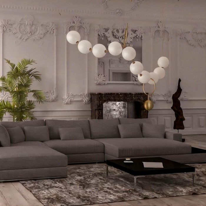 chain ball chandelier