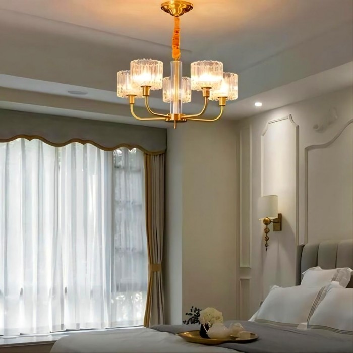 Brass chandelier