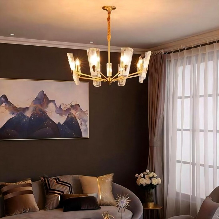 Glass Disc Chandelier