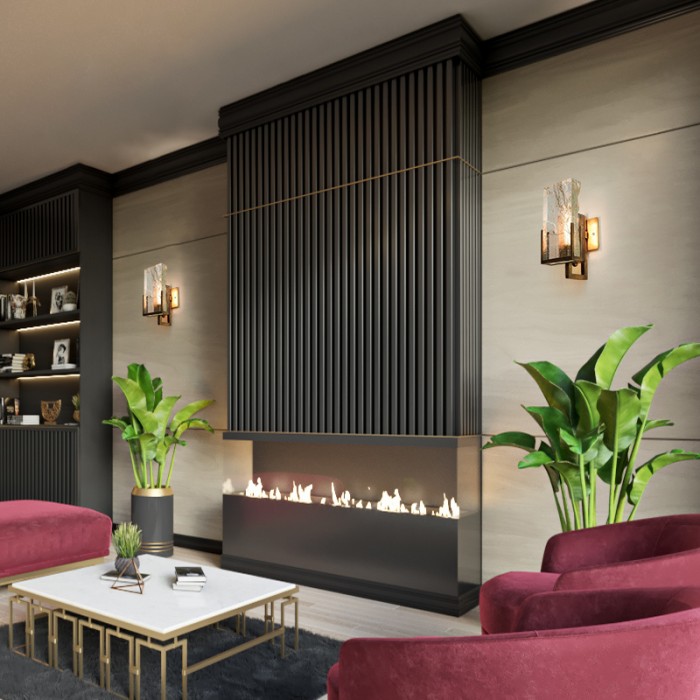 Настенный светильник из хрусталя