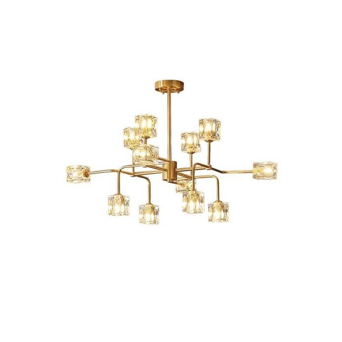 Квадратная хрустальная люстра