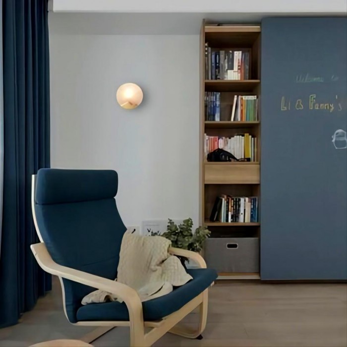 pure copper marble wall lamp