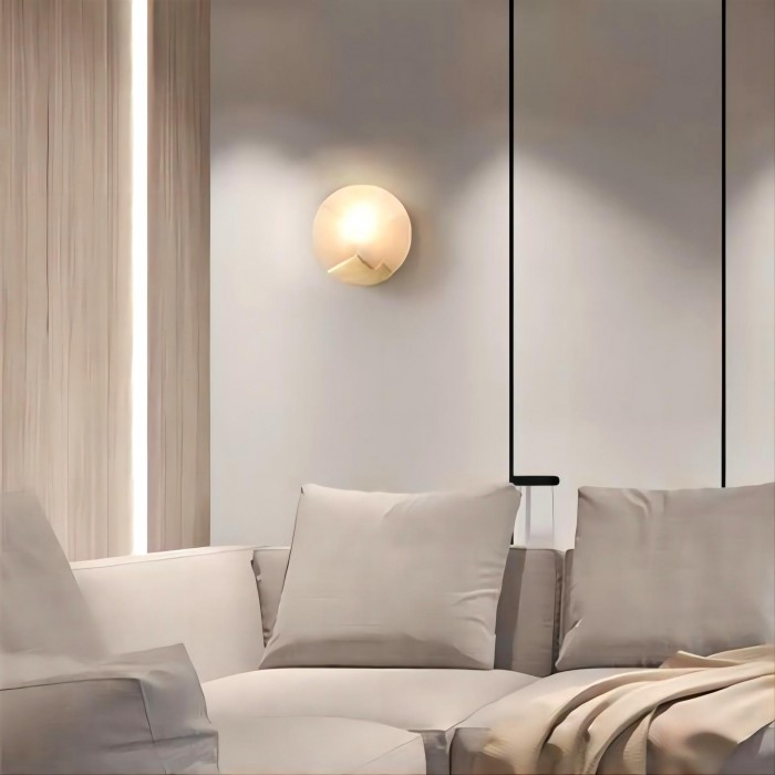 pure copper marble wall lamp