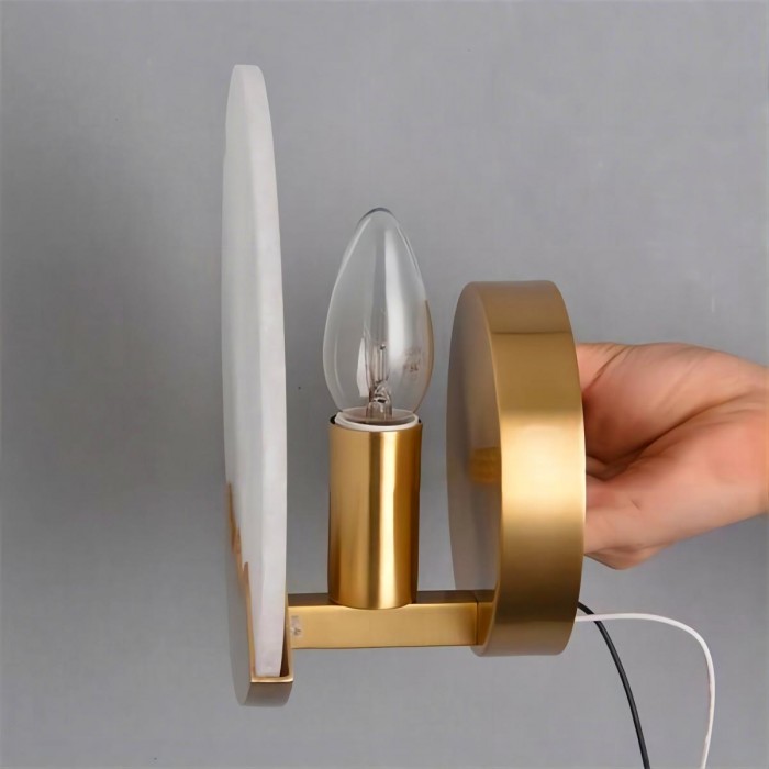 pure copper marble wall lamp