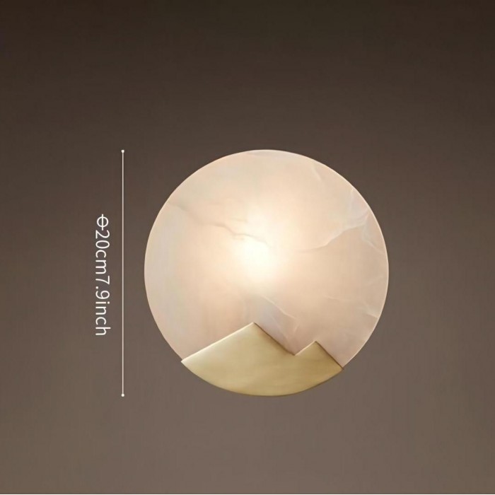 pure copper marble wall lamp