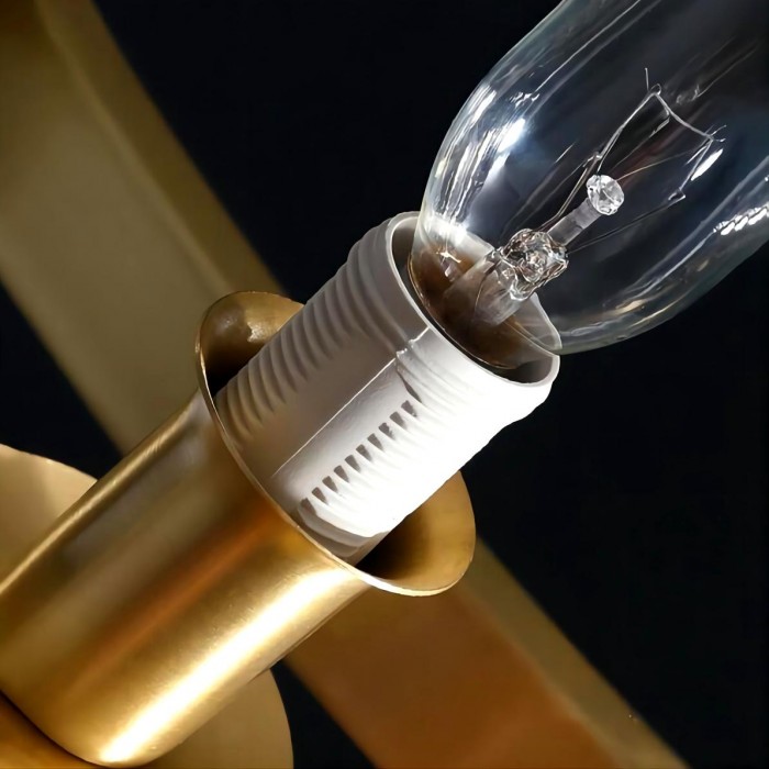 Crystal chandelier brass