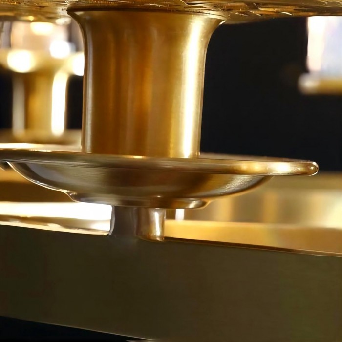 Crystal chandelier brass