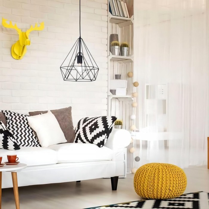 Black Wire Pendant Lamp