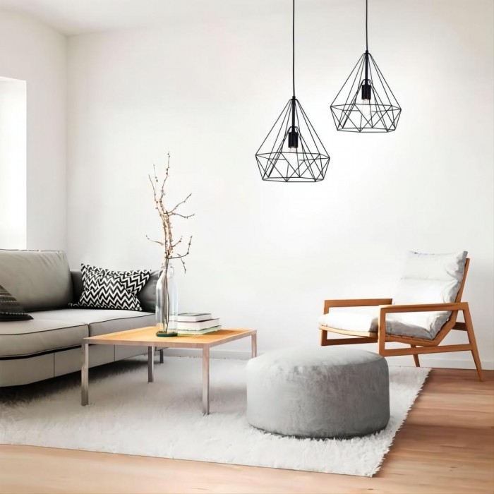 Black Wire Pendant Lamp