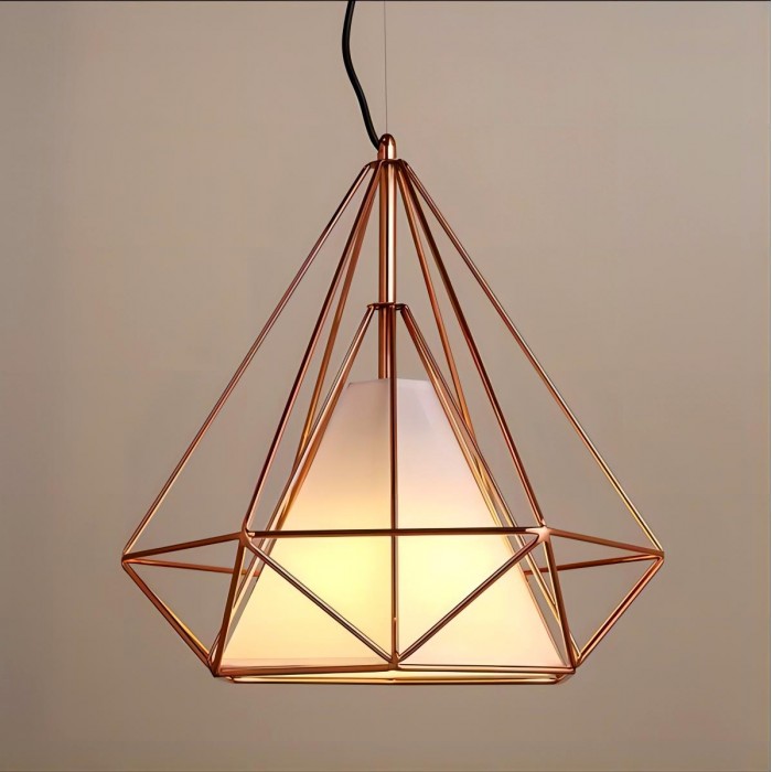 Diamond cage pendant lamp