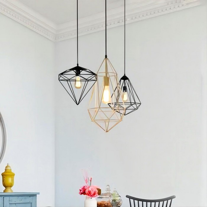 Diamond pendant lamp