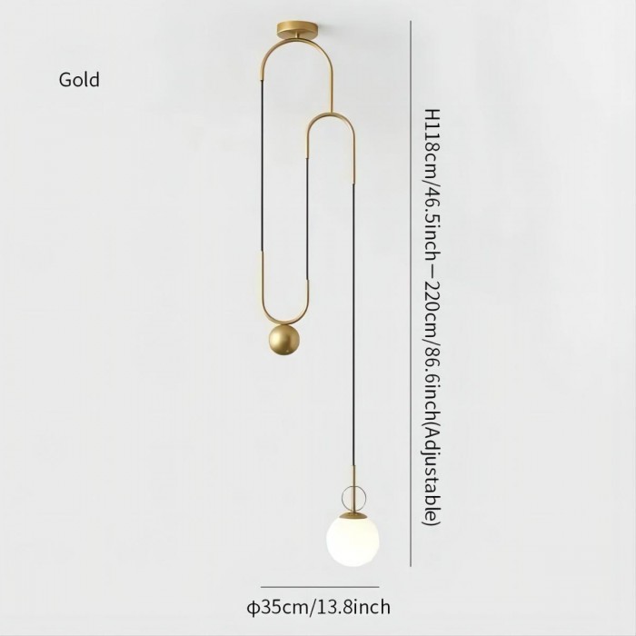 Adjustable hanging lamp