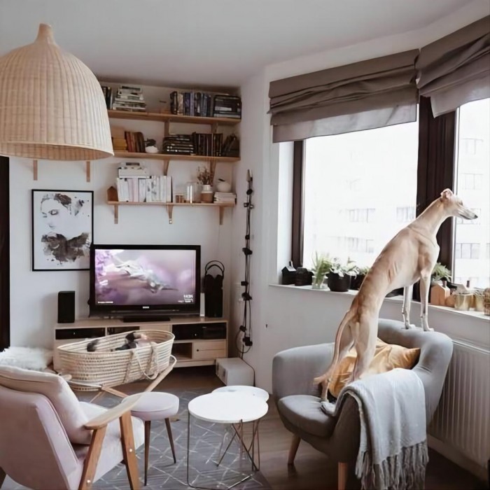 Подвесной светильник из ротанга