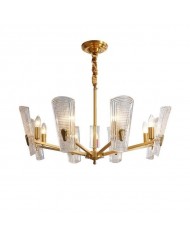 glass disc chandelier