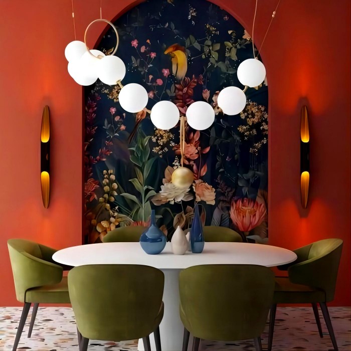 chain ball chandelier