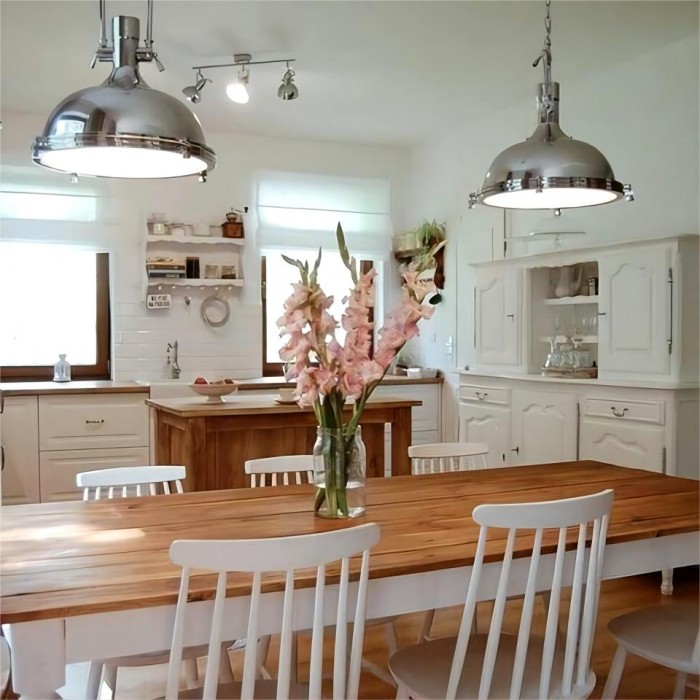 Металлический промышленный подвесной светильник