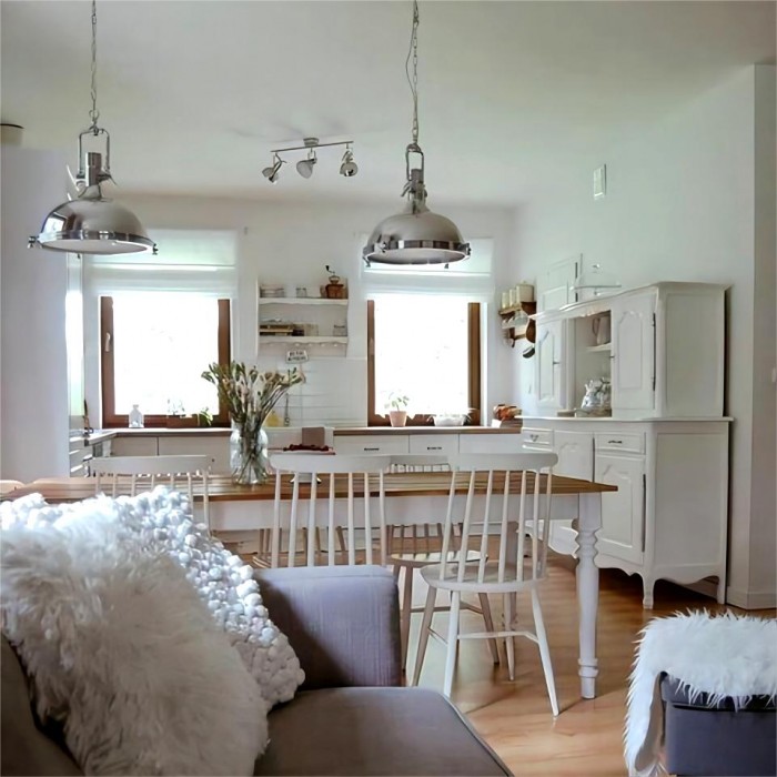 Металлический промышленный подвесной светильник