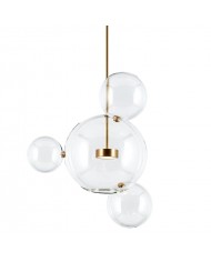 Antique Clear Ribbed Glass Pendant Light for Bedroom and Kitchen