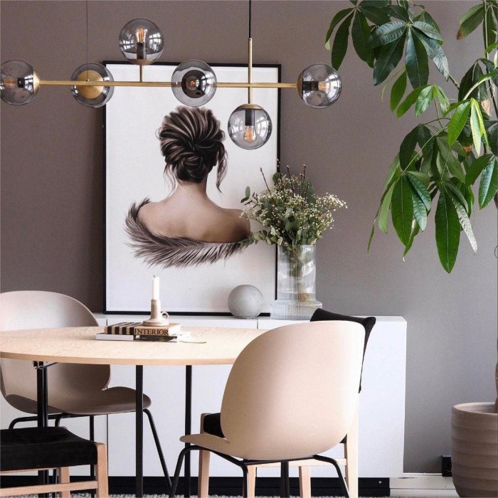 Orb Modern Glass Globular Ceiling light for Living Room