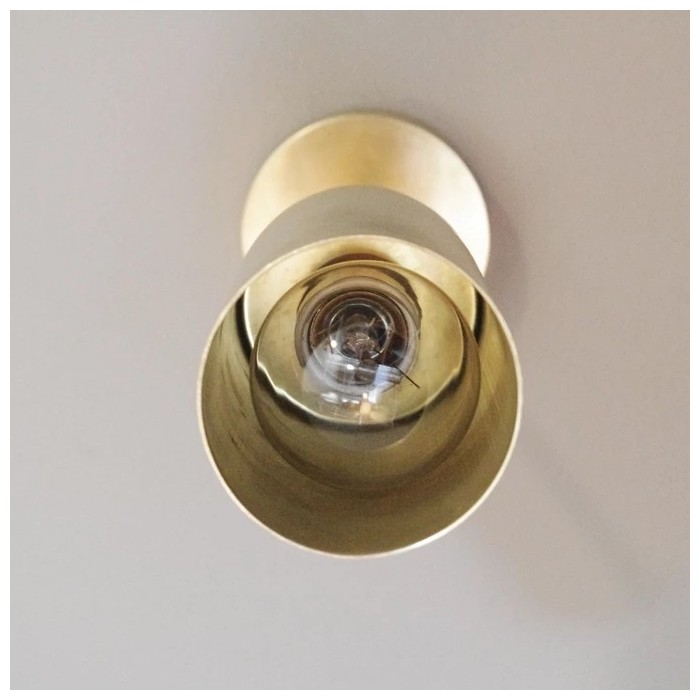 Cylinder brass wall lamp