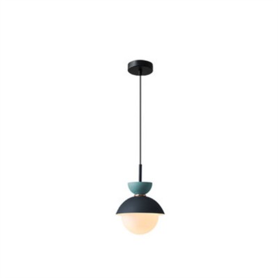 Nordic Aluminum Pendant Light with Macaroon Ball Shape for Bedroom