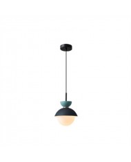 Scandinavian Metal Wood Pendant Light with Bowl Shape for Kitchen