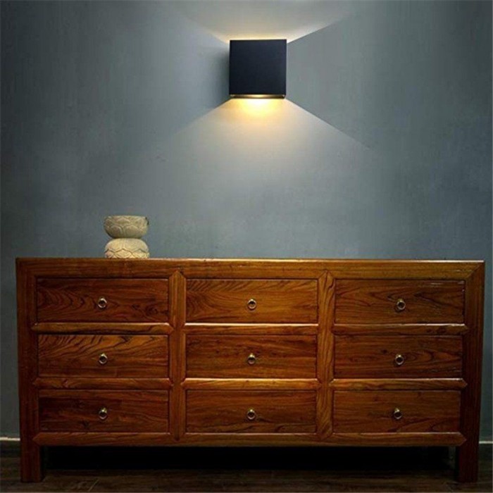 Modern Cube LED Wall Light Aluminum For Bedroom House Garage