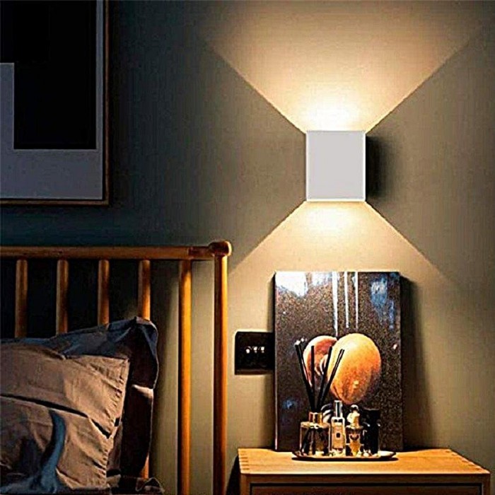 Modern Cube LED Wall Light Aluminum For Bedroom House Garage