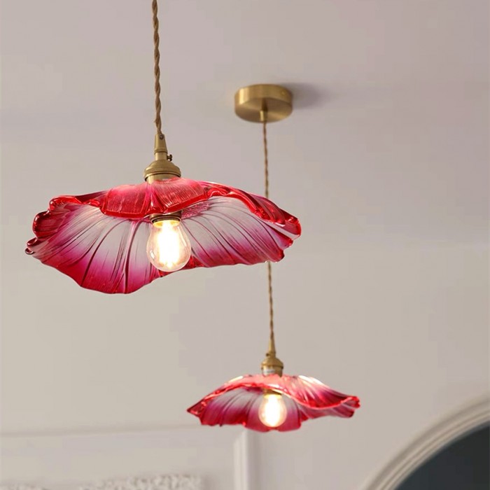 Tiffany Modern Glass Pendant Lights with Art Glass Shades for Kitchen