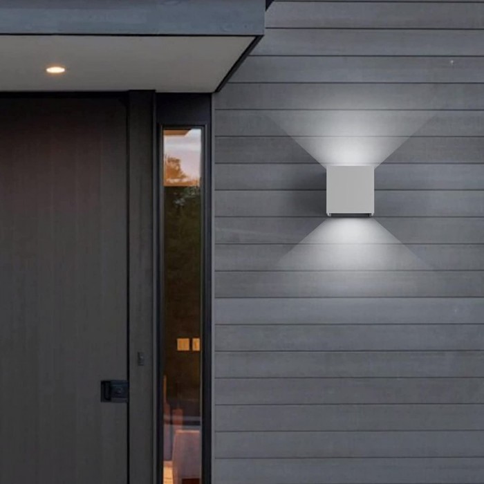 Modern Cube LED Wall Light Aluminum For Bedroom House Garage