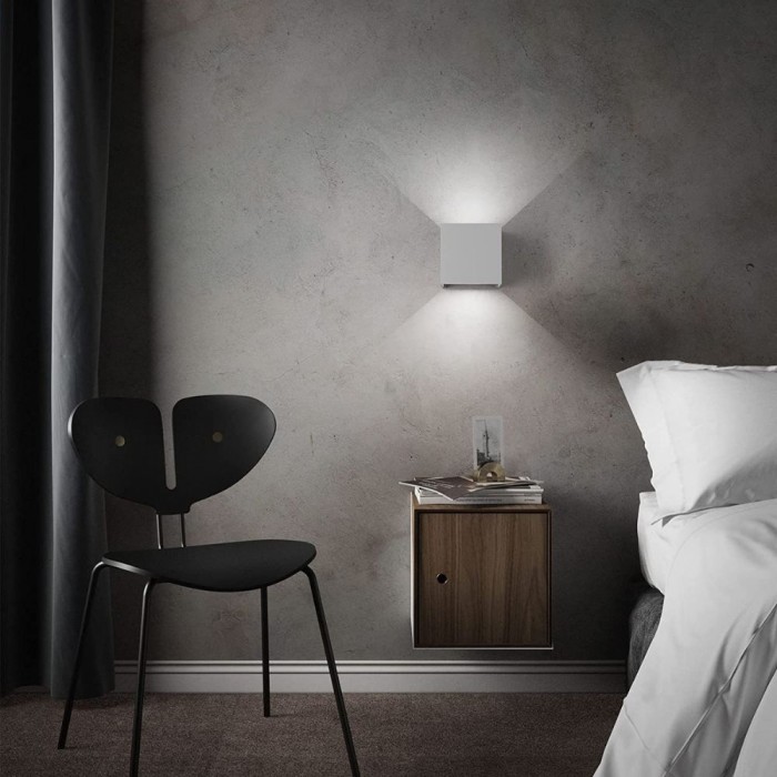 Modern Cube LED Wall Light Aluminum For Bedroom House Garage