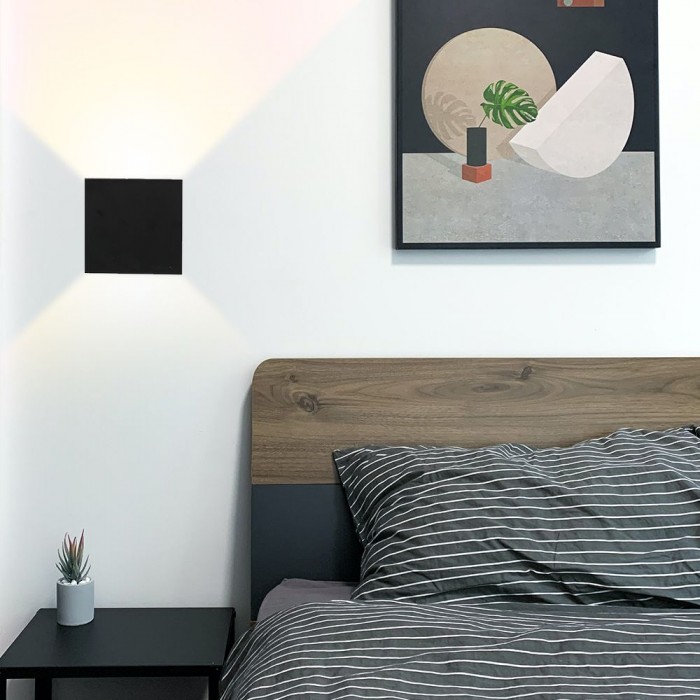 Modern Cube LED Wall Light Aluminum For Bedroom House Garage