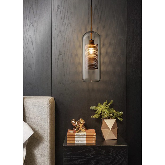 Industrial Chiswick Glass Pendant Light Fixtures for Dining Room