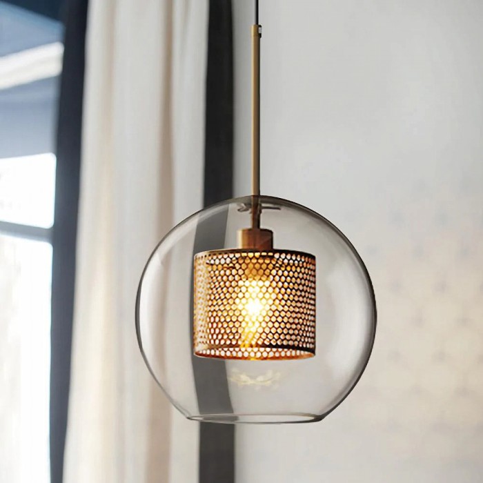 Industrial Chiswick Glass Pendant Light Fixtures for Dining Room