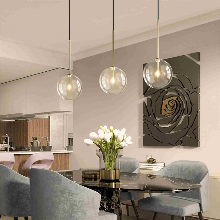 Bolle Modern Glass Pendant Light