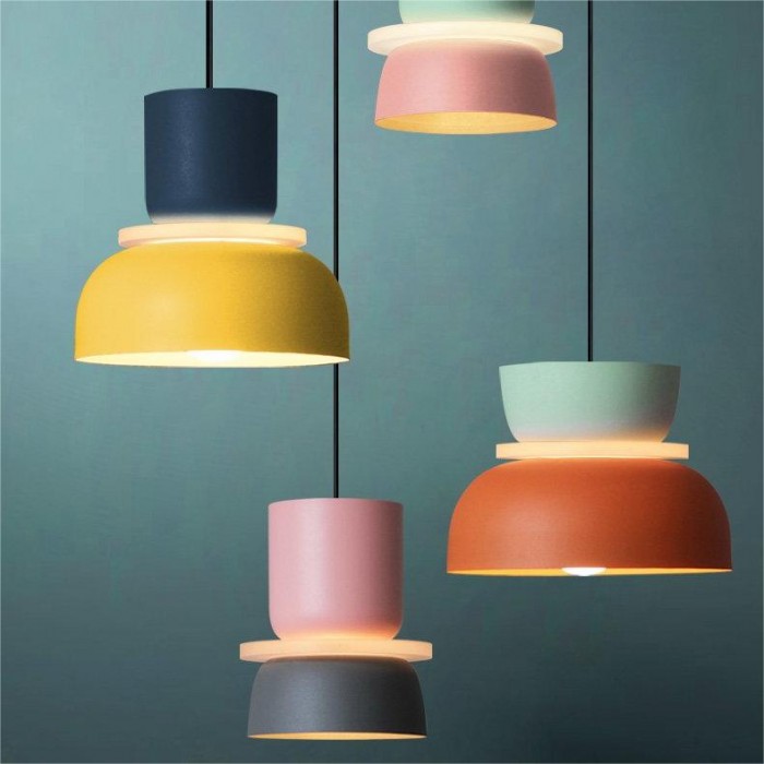 Macri Acrylic Colorful Bowl Shade Pendant Light for Kitchen