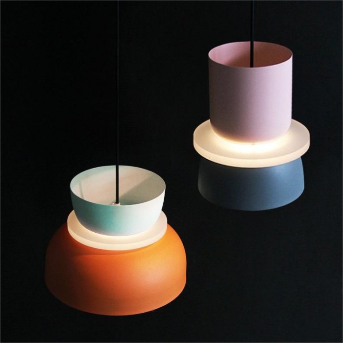 Macri Acrylic Colorful Bowl Shade Pendant Light for Kitchen
