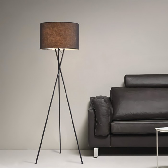 Uptown Black Tripod Floor Lamp