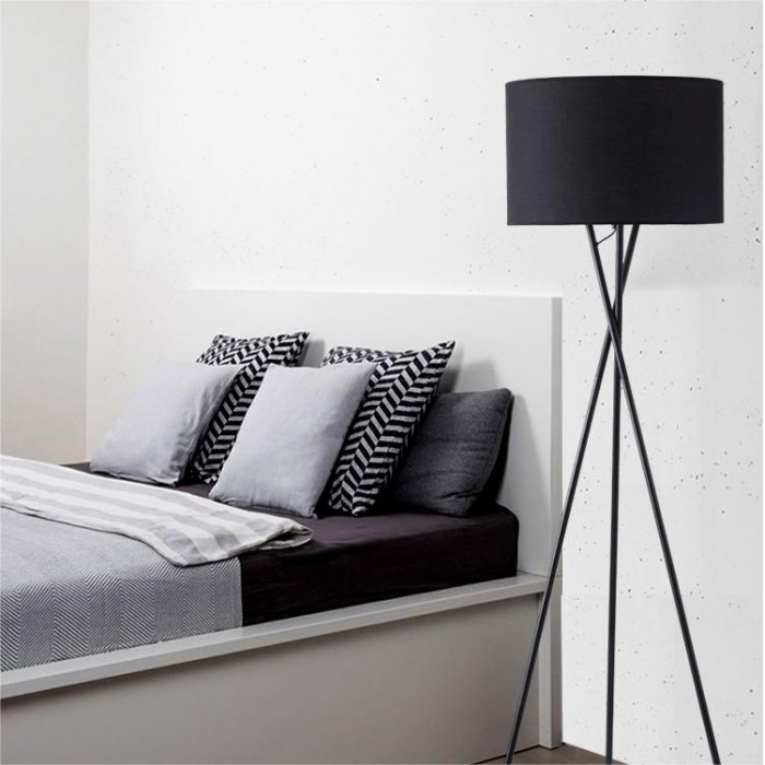 Uptown Black Tripod Floor Lamp