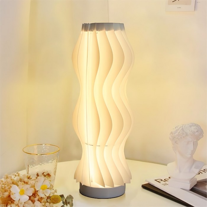 Vapor Hula Wave Shaped Table Lamp for Bedroom