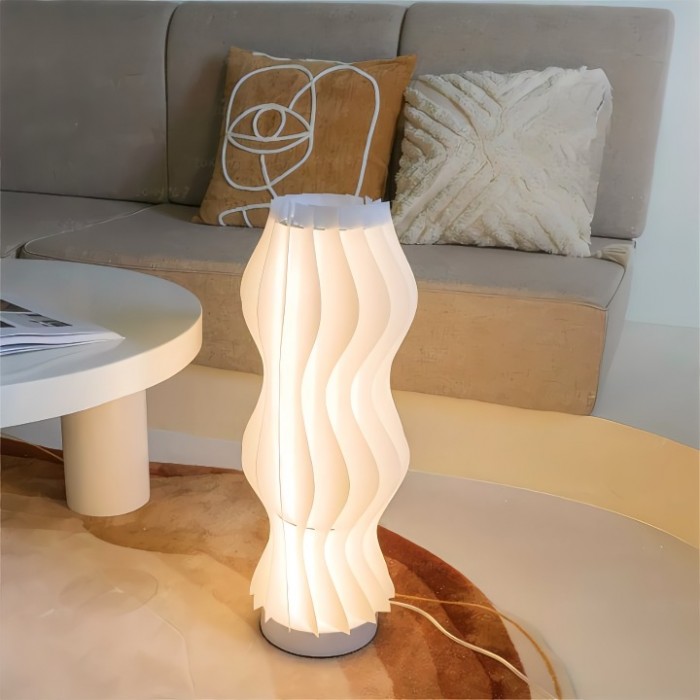 Vapor Hula Wave Shaped Table Lamp for Bedroom