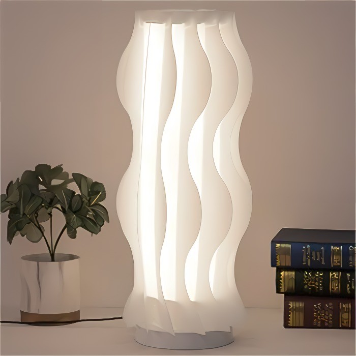 Vapor Hula Wave Shaped Table Lamp for Bedroom