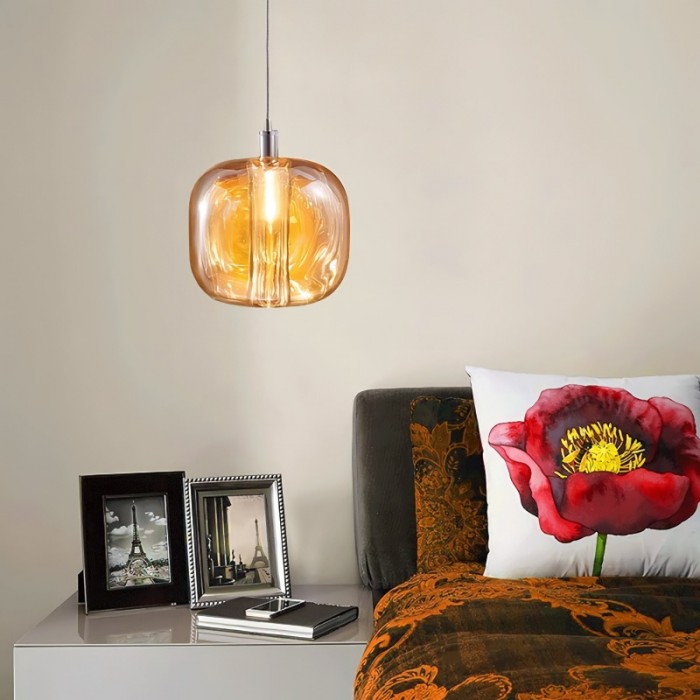 Cubie Chandelier Smoked Glass Globe Pendant Light for Kitchen Island